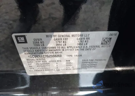 2016 Chevrolet Silverado K1500/K1500 Ls from USA, damaged, VIN 1GCVKNEC7GZ338260